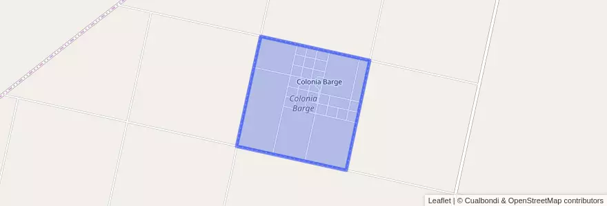 Mapa de ubicacion de Comuna de Colonia Barge.