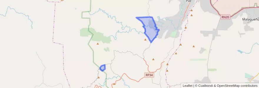Mapa de ubicacion de Comuna de Cuesta Blanca.