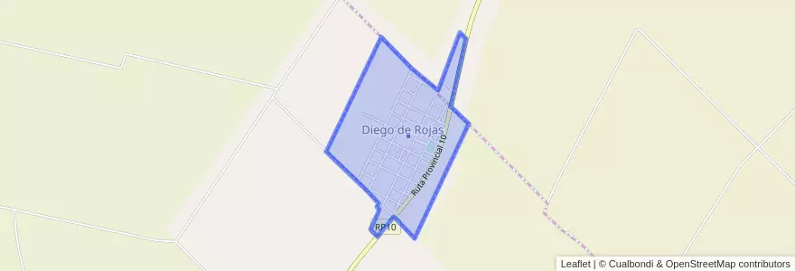 Mapa de ubicacion de Comuna de Diego de Rojas.