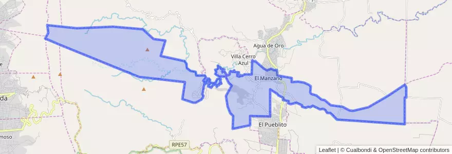 Mapa de ubicacion de Comuna de El Manzano.