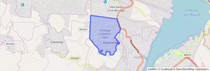 Mapa de ubicacion de Comuna de Estancia Vieja.