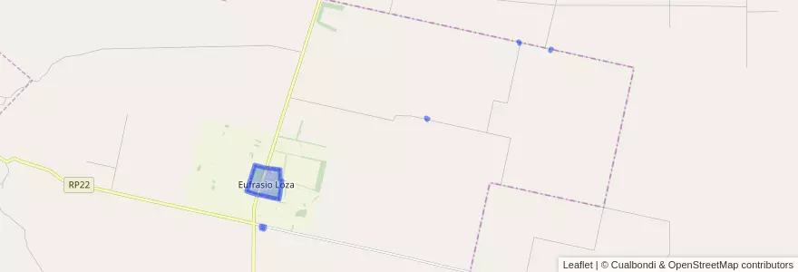 Mapa de ubicacion de Comuna de Eufrasio Loza.
