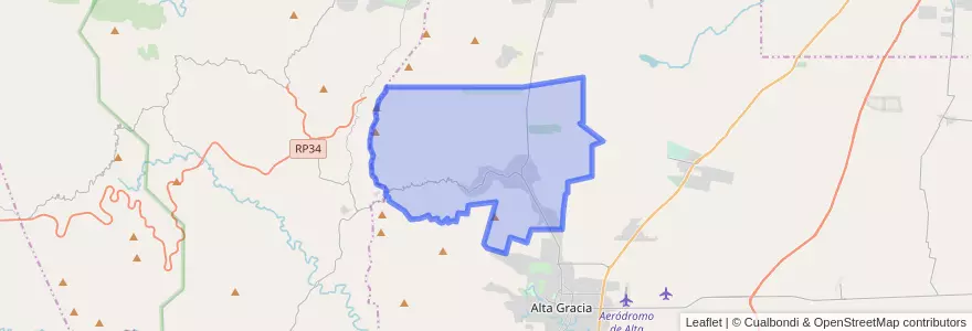 Mapa de ubicacion de Comuna de Falda del Carmen.