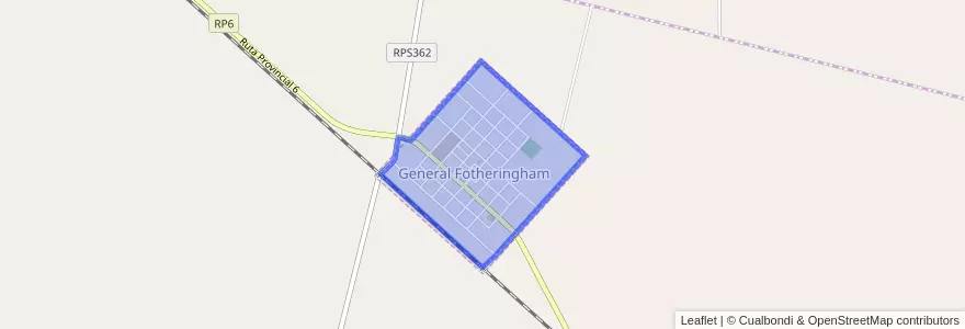 Mapa de ubicacion de Comuna de General Fotheringham.