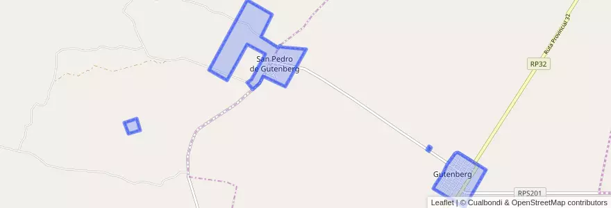 Mapa de ubicacion de Comuna de Gutemberg.
