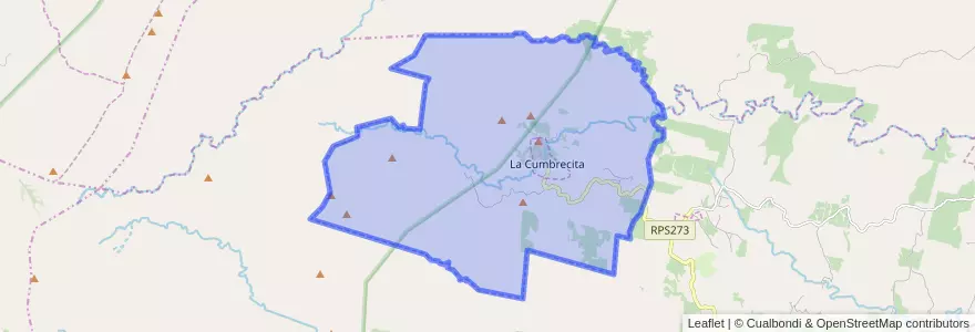 Mapa de ubicacion de Comuna de La Cumbrecita.