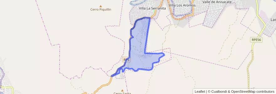 Mapa de ubicacion de Comuna de La Rancherita.