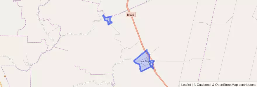 Mapa de ubicacion de Comuna de Las Bajadas.
