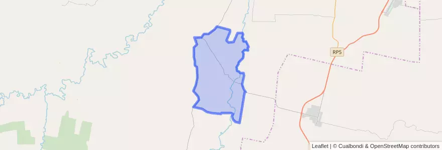 Mapa de ubicacion de Comuna de Las Caleras.