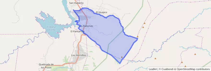 Mapa de ubicacion de Comuna de Las Rabonas.