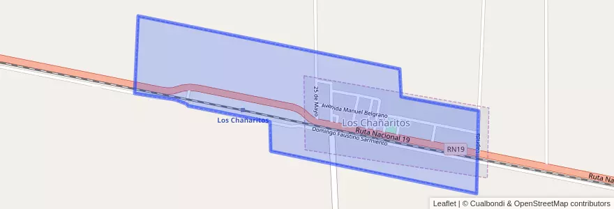 Mapa de ubicacion de Comuna de Los Chañaritos.