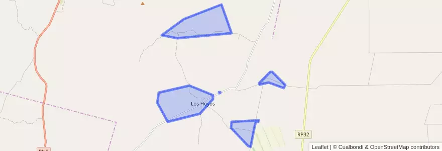 Mapa de ubicacion de Comuna de Los Hoyos.