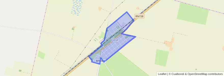 Mapa de ubicacion de Comuna de Luca.