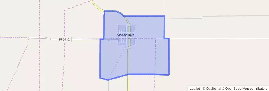 Mapa de ubicacion de Comuna de Monte Ralo.