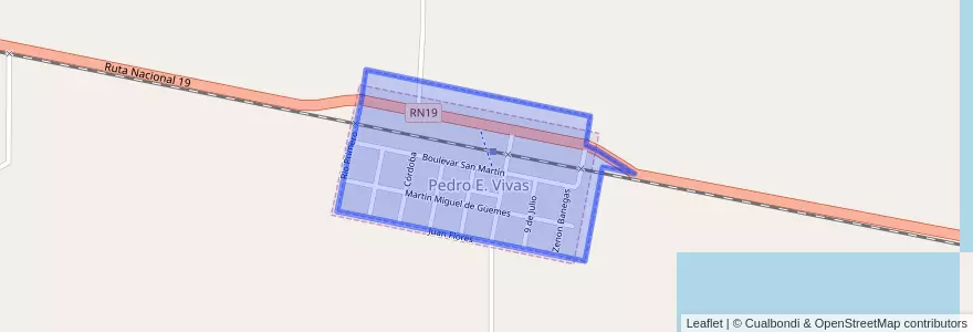 Mapa de ubicacion de Comuna de Pedro E. Vivas.