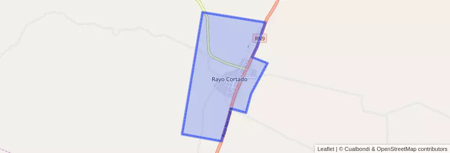 Mapa de ubicacion de Comuna de Rayo Cortado.