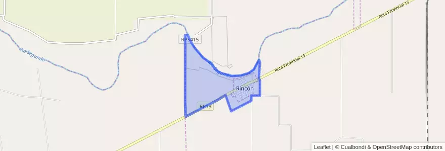 Mapa de ubicacion de Comuna de Rincón.
