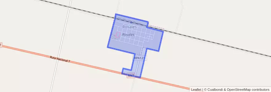 Mapa de ubicacion de Comuna de Rosales.