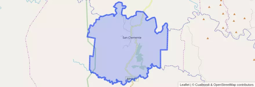 Mapa de ubicacion de Comuna de San Clemente.