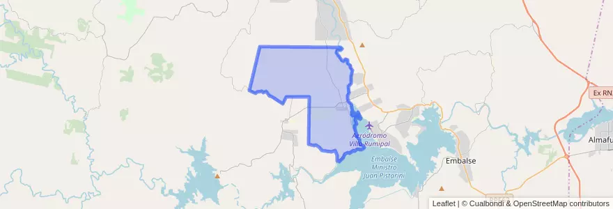 Mapa de ubicacion de Comuna de San Ignacio.