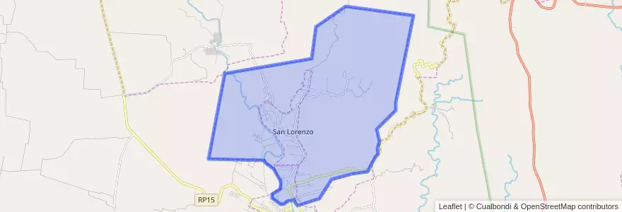 Mapa de ubicacion de Comuna de San Lorenzo.