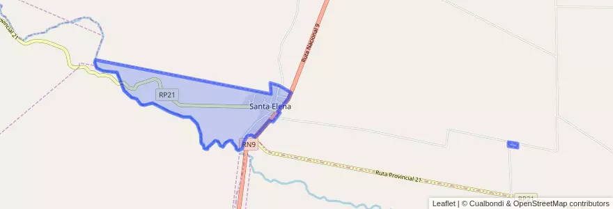 Mapa de ubicacion de Comuna de Santa Elena.