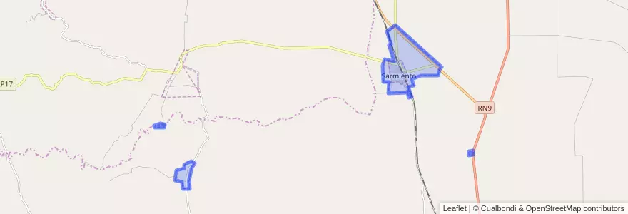 Mapa de ubicacion de Comuna de Sarmiento.