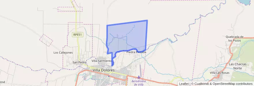 Mapa de ubicacion de Comuna de Sauce Arriba.