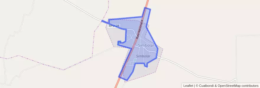 Mapa de ubicacion de Comuna de Simbolar.