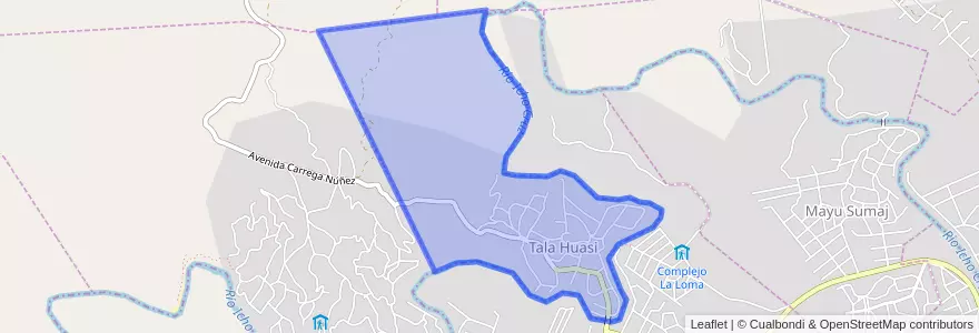 Mapa de ubicacion de Comuna de Tala Huasi.