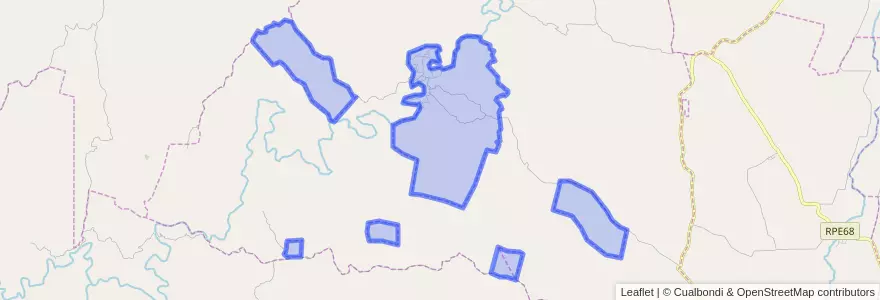 Mapa de ubicacion de Comuna de Villa Cañada del Sauce.