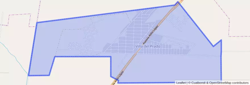 Mapa de ubicacion de Comuna de Villa del Prado.
