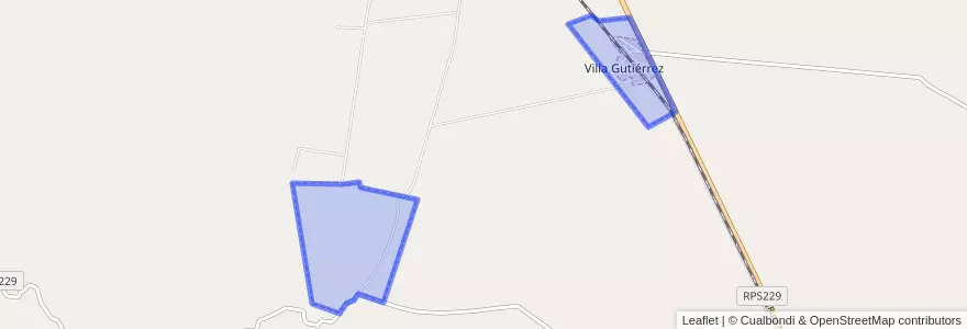 Mapa de ubicacion de Comuna de Villa Gutiérrez.