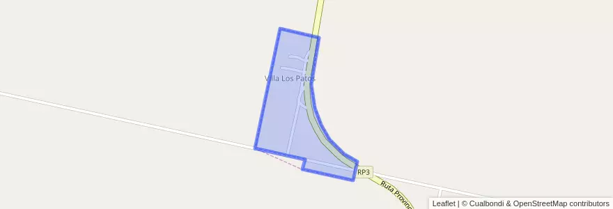 Mapa de ubicacion de Comuna de Villa Los Patos.