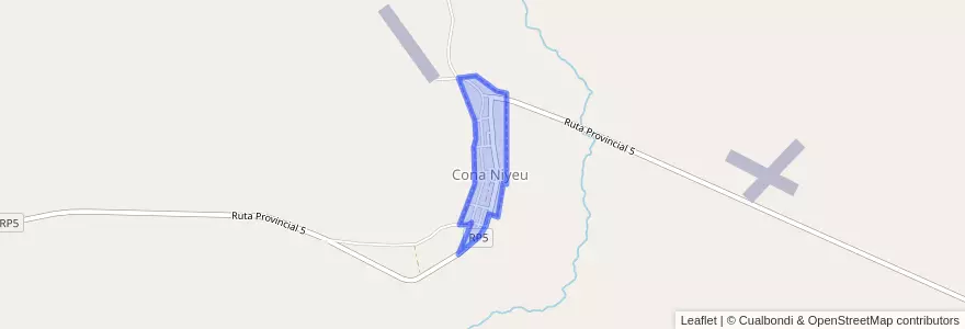 Mapa de ubicacion de Cona Niyeu.