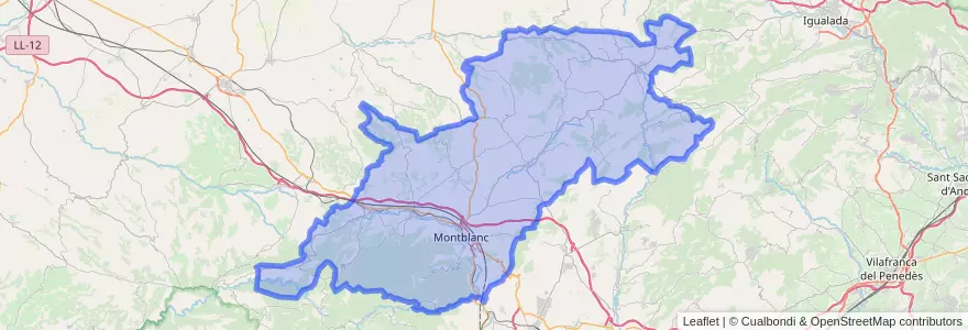 Mapa de ubicacion de Conca de Barberà.