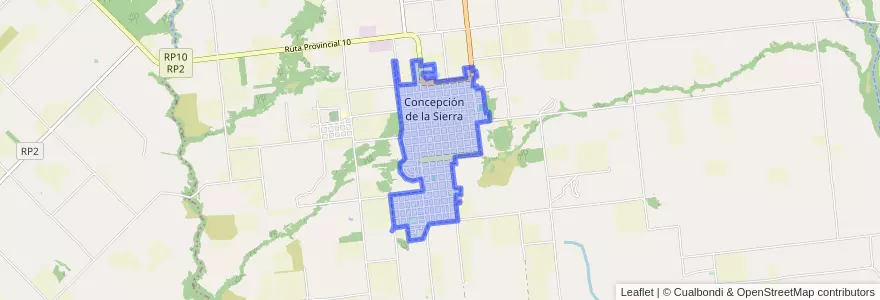 Mapa de ubicacion de Concepción de la Sierra.