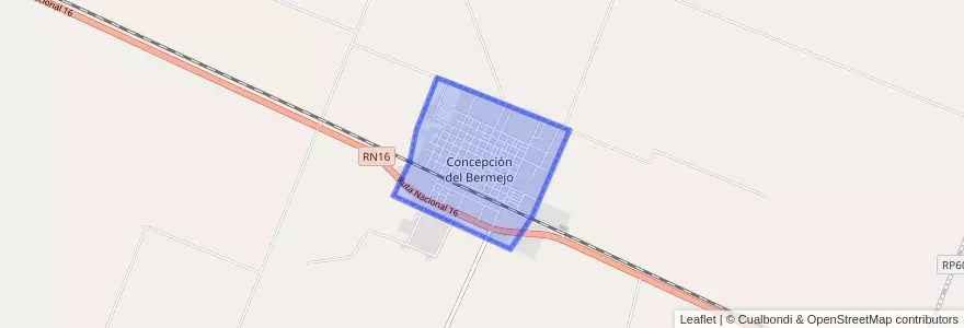 Mapa de ubicacion de Concepción del Bermejo.