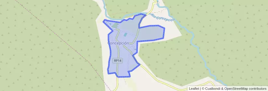 Mapa de ubicacion de Concepción.