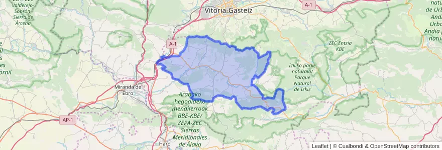 Mapa de ubicacion de Condado de Treviño.