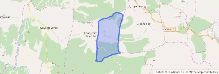 Mapa de ubicacion de Condemios de Abajo.