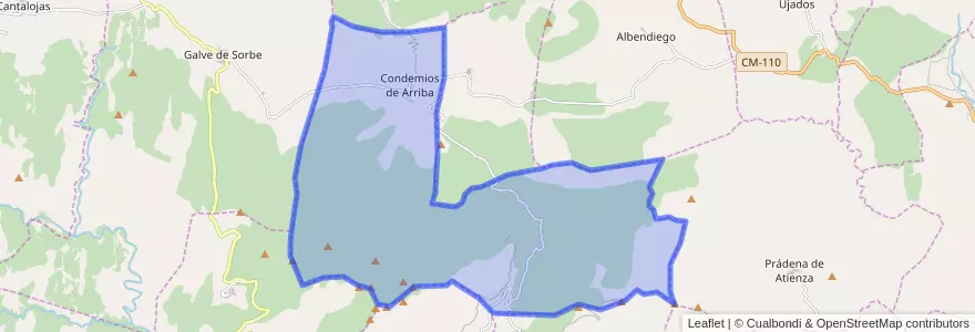 Mapa de ubicacion de Condemios de Arriba.