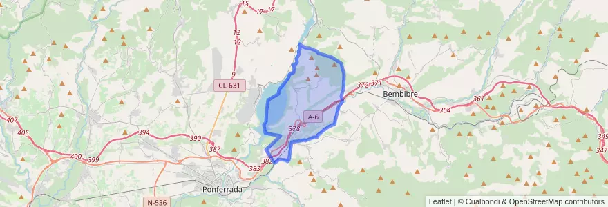 Mapa de ubicacion de Congosto.