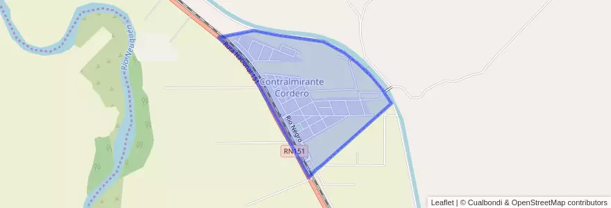 Mapa de ubicacion de Contralmirante Cordero.