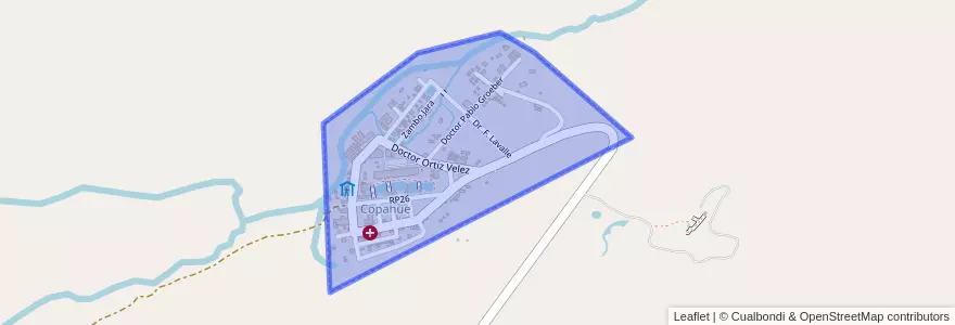 Mapa de ubicacion de Copahue.