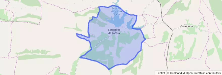 Mapa de ubicacion de Cordobilla de Lácara.