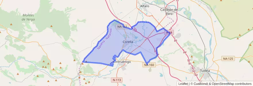 Mapa de ubicacion de Corella.