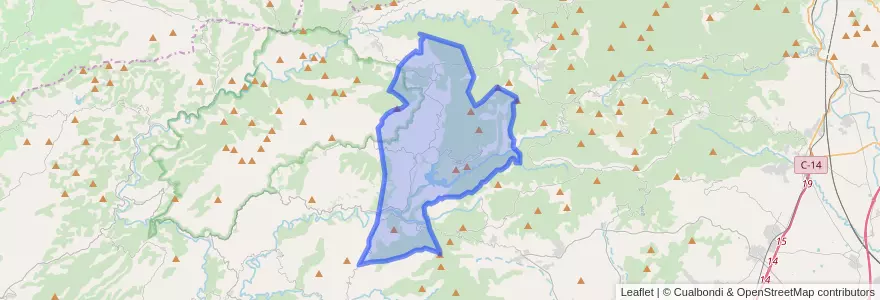 Mapa de ubicacion de Cornudella de Montsant.