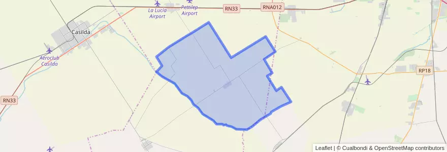Mapa de ubicacion de Municipio de Coronel Arnold.