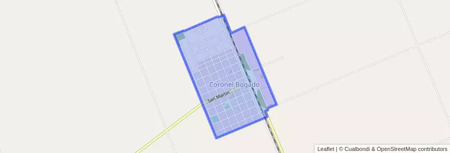 Mapa de ubicacion de Coronel Bogado.
